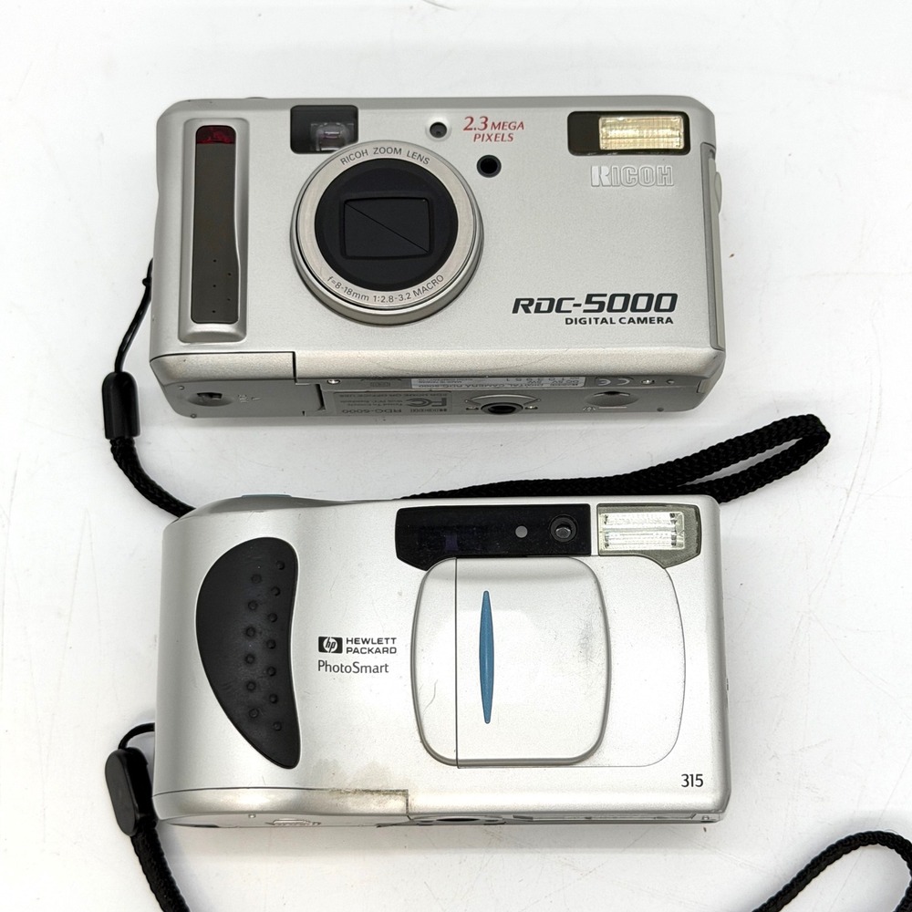 Ricoh RDC-5000 2.3MP & HP PhotoSmart 315 Digital Camera Lot Parts Repair
